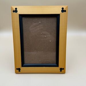 Walt Disney World Wood Picture Frame w/ Mickey Accents 5”x7” Frame Size